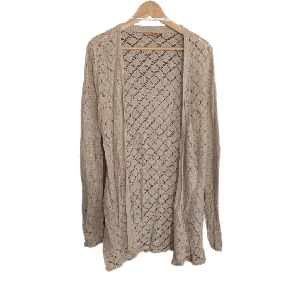 BELLDINI: BEIGE, LONG CARDIGAN, SIZE XL